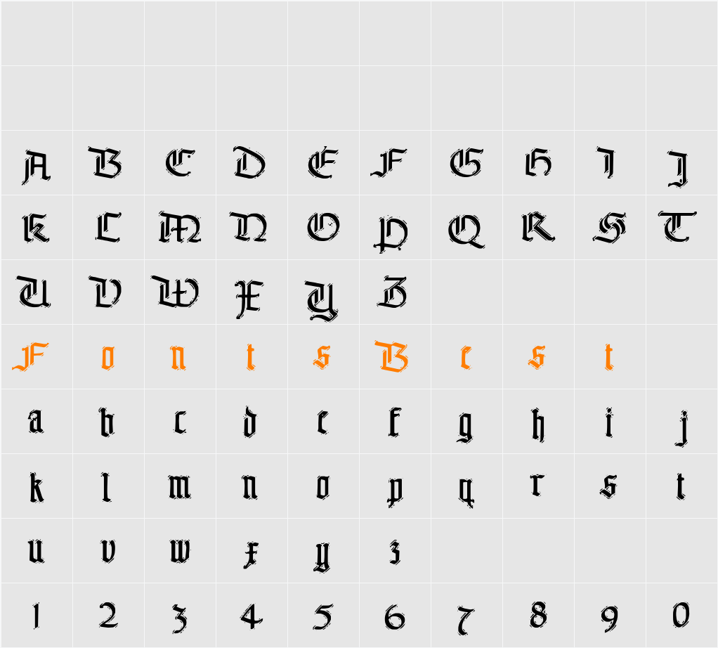 The End. Character Map