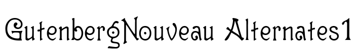 GutenbergNouveau Alternates1 Font Image