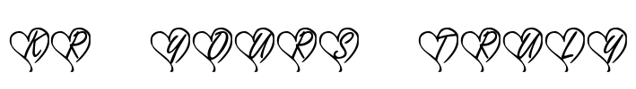 KR Yours Truly Font Image