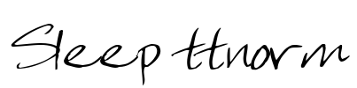 Sleep ttnorm Font Image