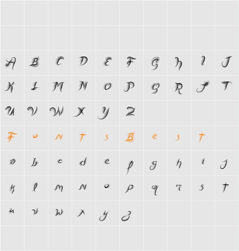 Vtks Fresh Mint Character Map