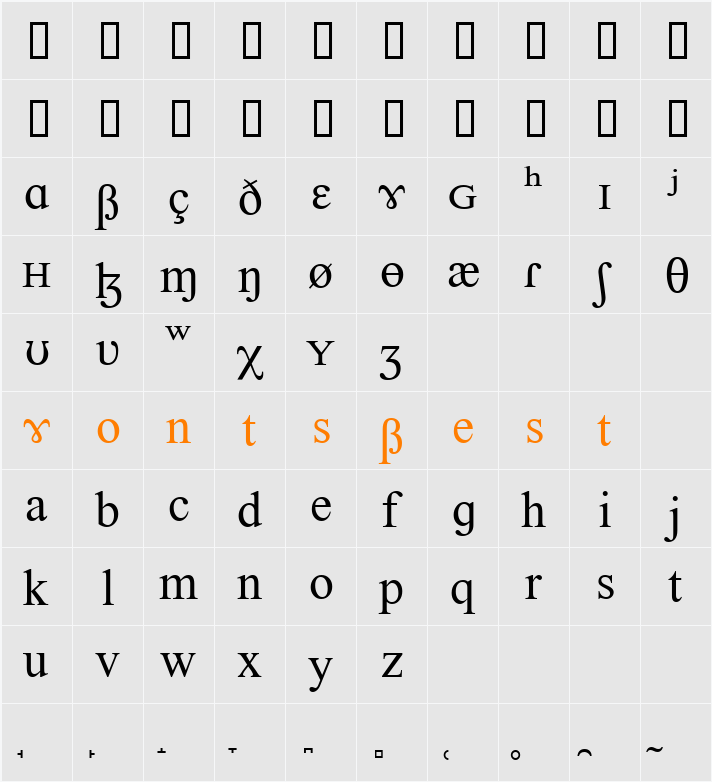 SILDoulosIPA Character Map