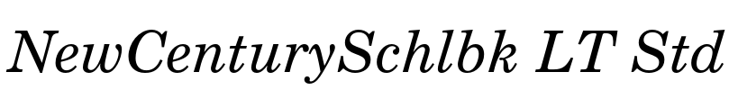 NewCenturySchlbk LT Std Font Image