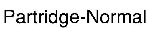 Partridge-Normal Font Image