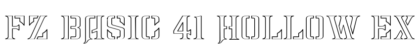 FZ BASIC 41 HOLLOW EX Font Image