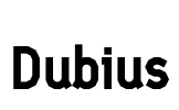 Dubius Font Image