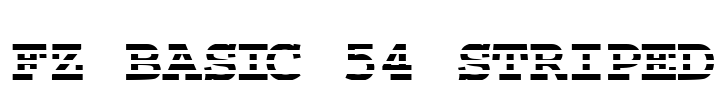 FZ BASIC 54 STRIPED Font Image