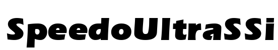 SpeedoUltraSSi Font Image