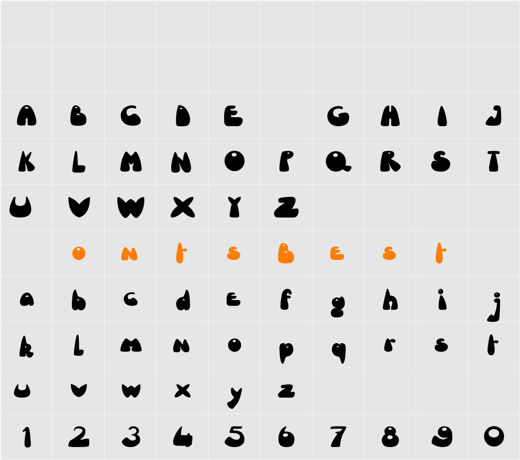 lcd.fr.st Character Map