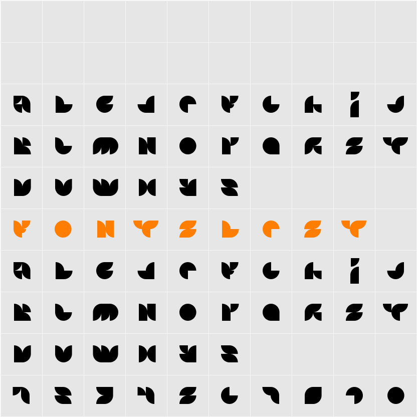 Otscookie Character Map