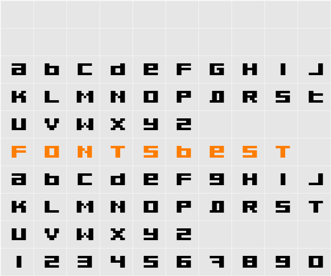 Pixeldust Expanded Character Map