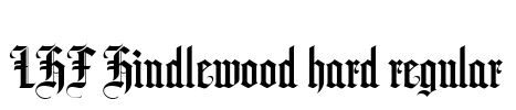 LHF Hindlewood hard regular Font Image