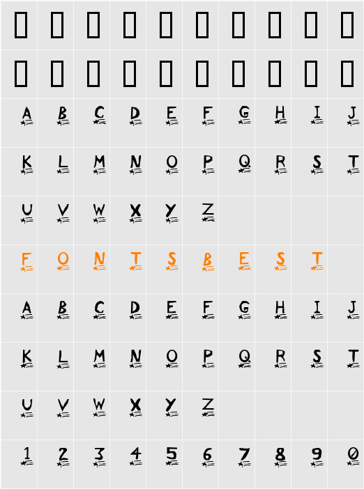 Comet Character Map