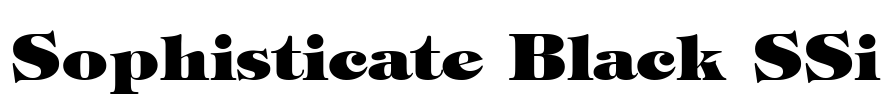 Sophisticate Black SSi Font Image