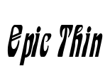 Epic Thin Font Image