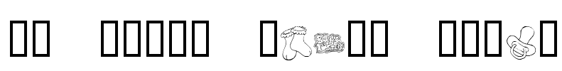 KR First Years Dings Font Image