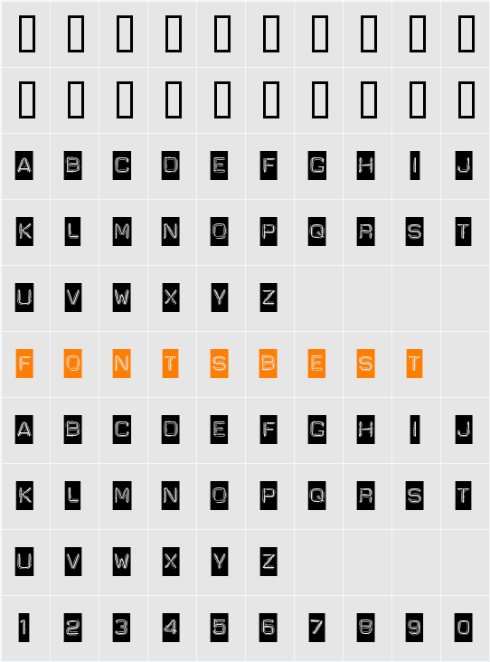 Dymo Character Map