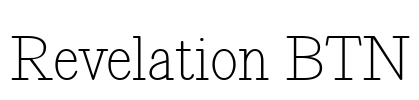 Revelation BTN Font Image