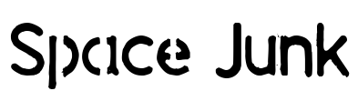 Space Junk Font Image