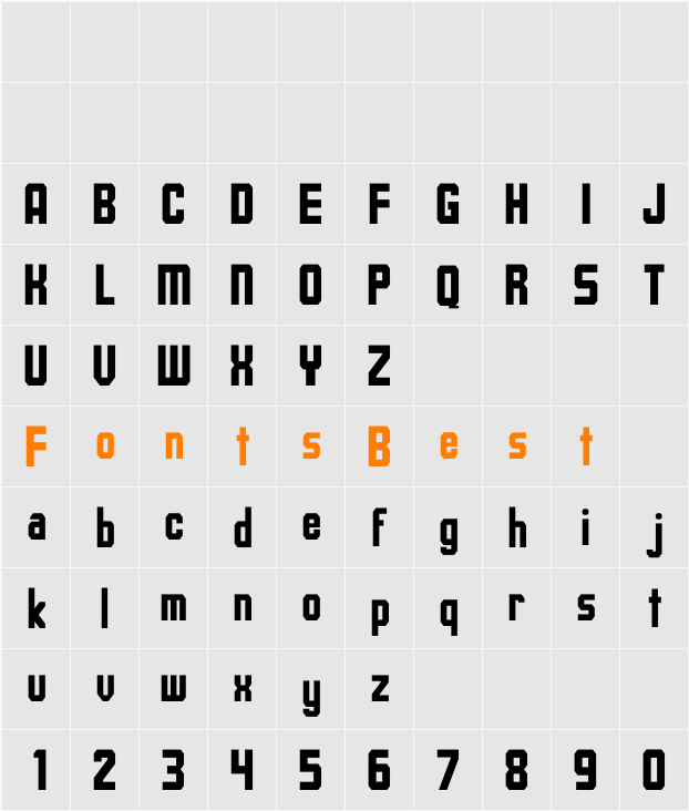 Upsilon Cn Bold Character Map