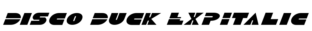 Disco Duck ExpItalic Font Image