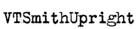 VTSmithUpright Font Image