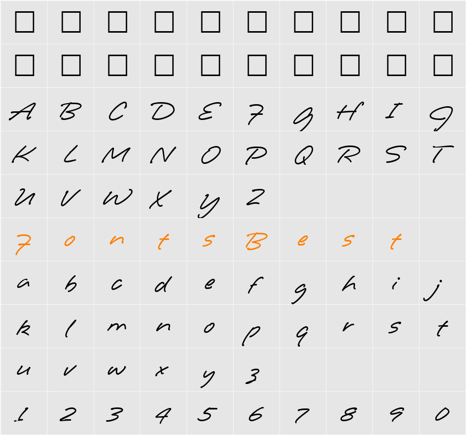 Jot Medium - HMK Character Map