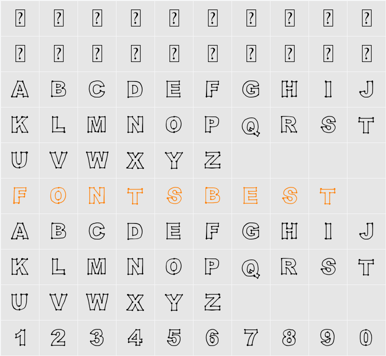 Original 301 Character Map