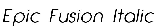 Epic Fusion Italic Font Image