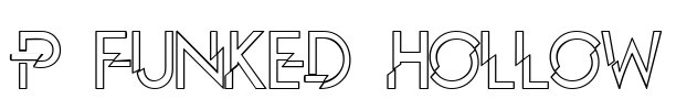 P Funked Hollow Font Image