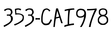 353-CAI978 Font Image