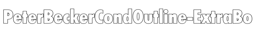 PeterBeckerCondOutline-ExtraBo Font Image
