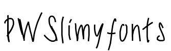 PWSlimyfonts Font Image