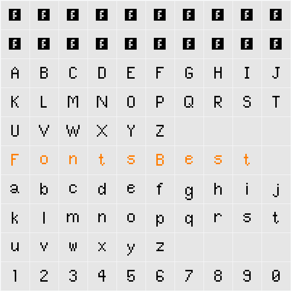 Pixel UniCode Character Map