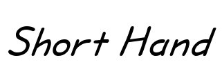Short Hand Font Image