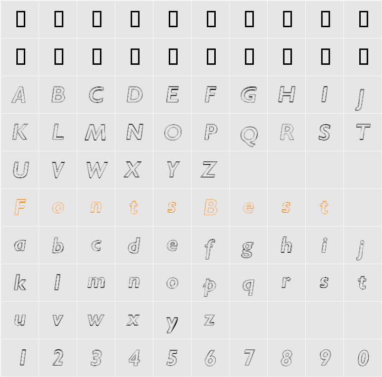 Ripplemere Character Map