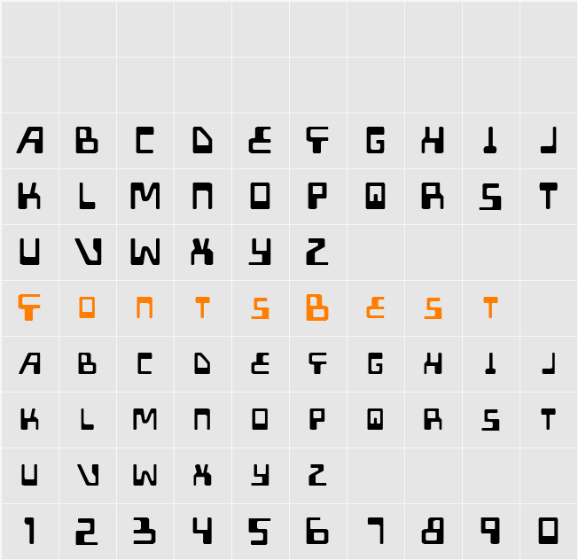 XPED Light Character Map