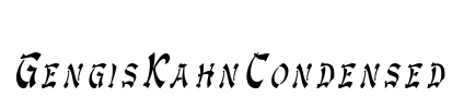 GengisKahnCondensed Font Image