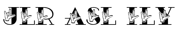JLR ASL ILY Font Image