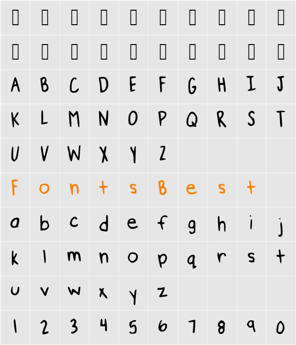 Please Character Map