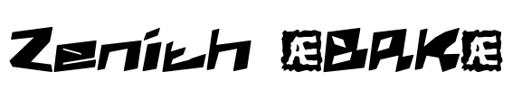 Zenith (BRK) Font Image