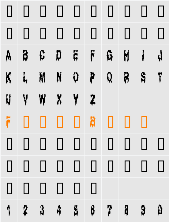 GhostBayou Character Map