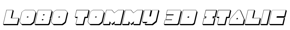 Lobo Tommy 3D Italic Font Image