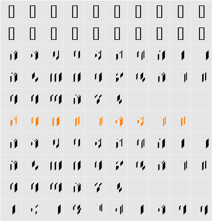 BlockedSide Character Map