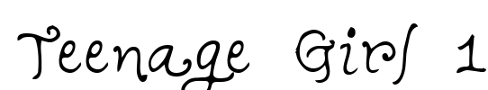 Teenage Girl 1 Font Image