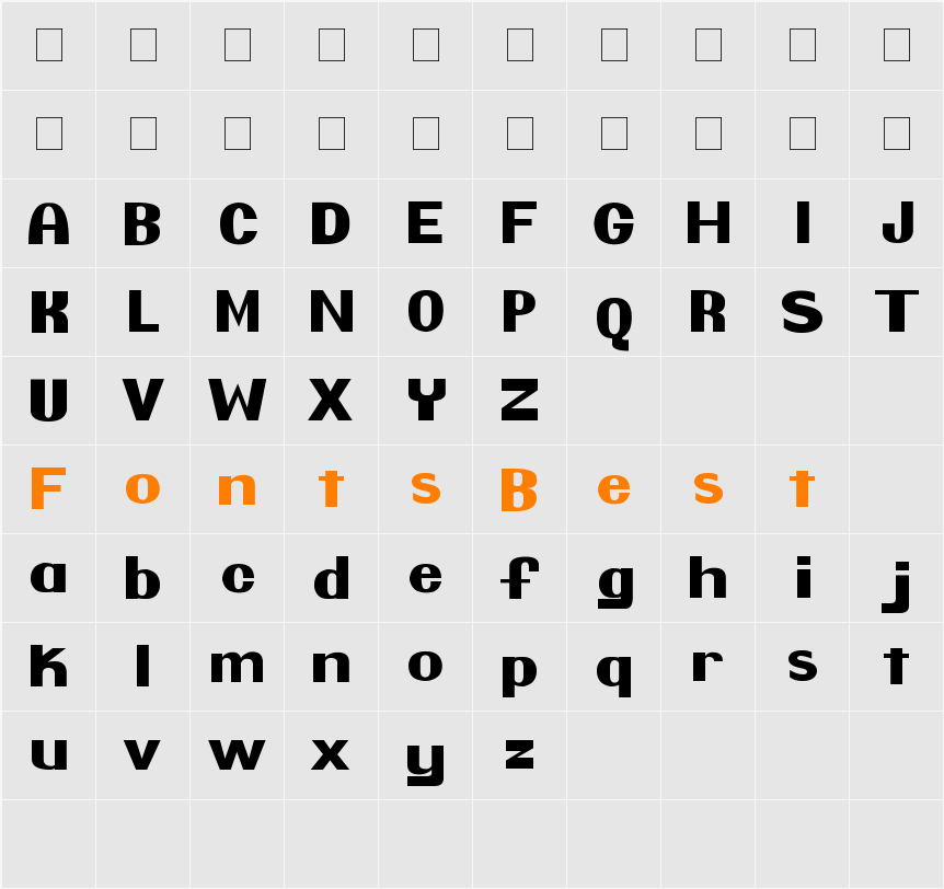 Pretendo Character Map