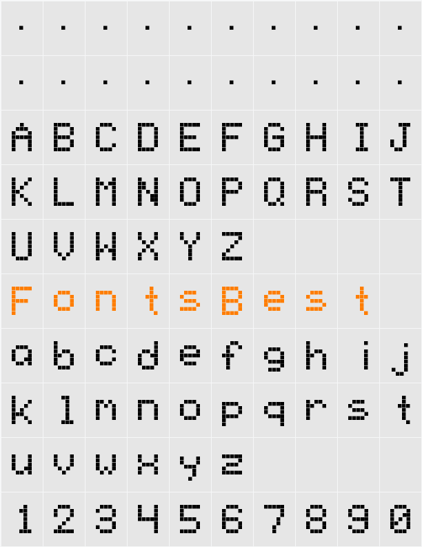 NinePin Character Map