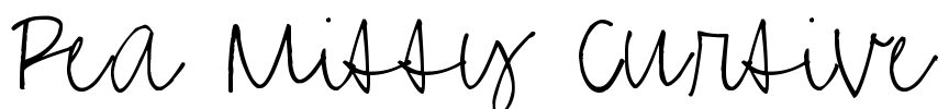 Pea Missy Cursive