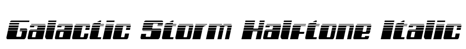 Galactic Storm Halftone Italic