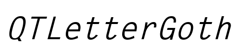 QTLetterGoth Font Image